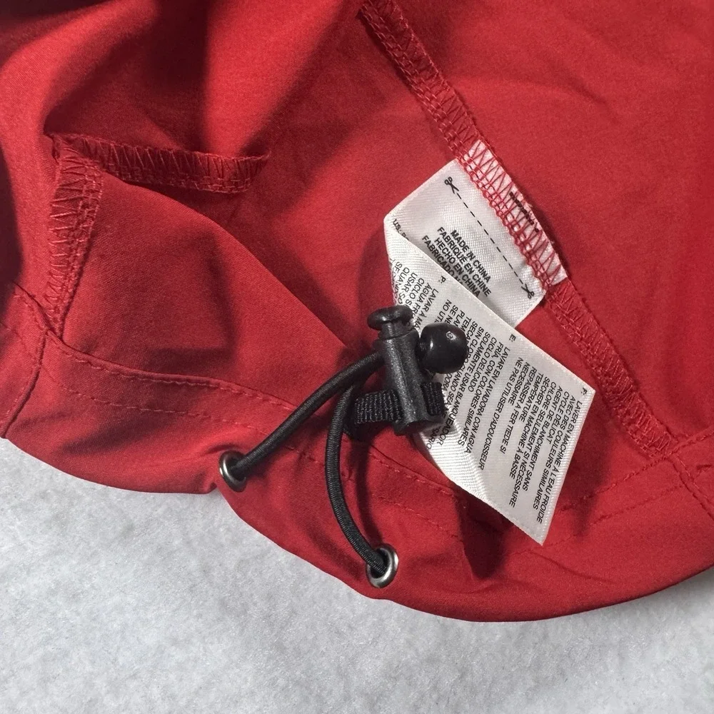 Adidas 1/4 Zip Windbreaker Shirt Mens Small Red‎ Short Sleeve Ventilated Sport
